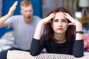 How should she deal with her husband's anger issues?